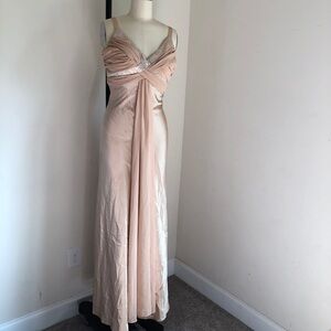 Vintage Champagne Bora Evening Gown